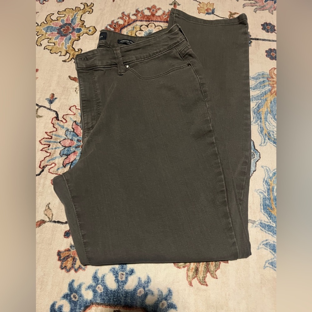 Charter Club Women's Dark Grey Straight Leg Jeans